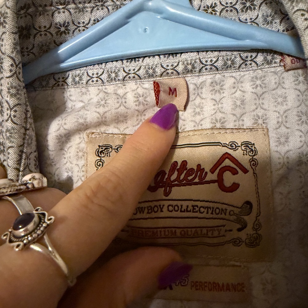 Stylish Gray Patterned Button Down Shirt - image 3